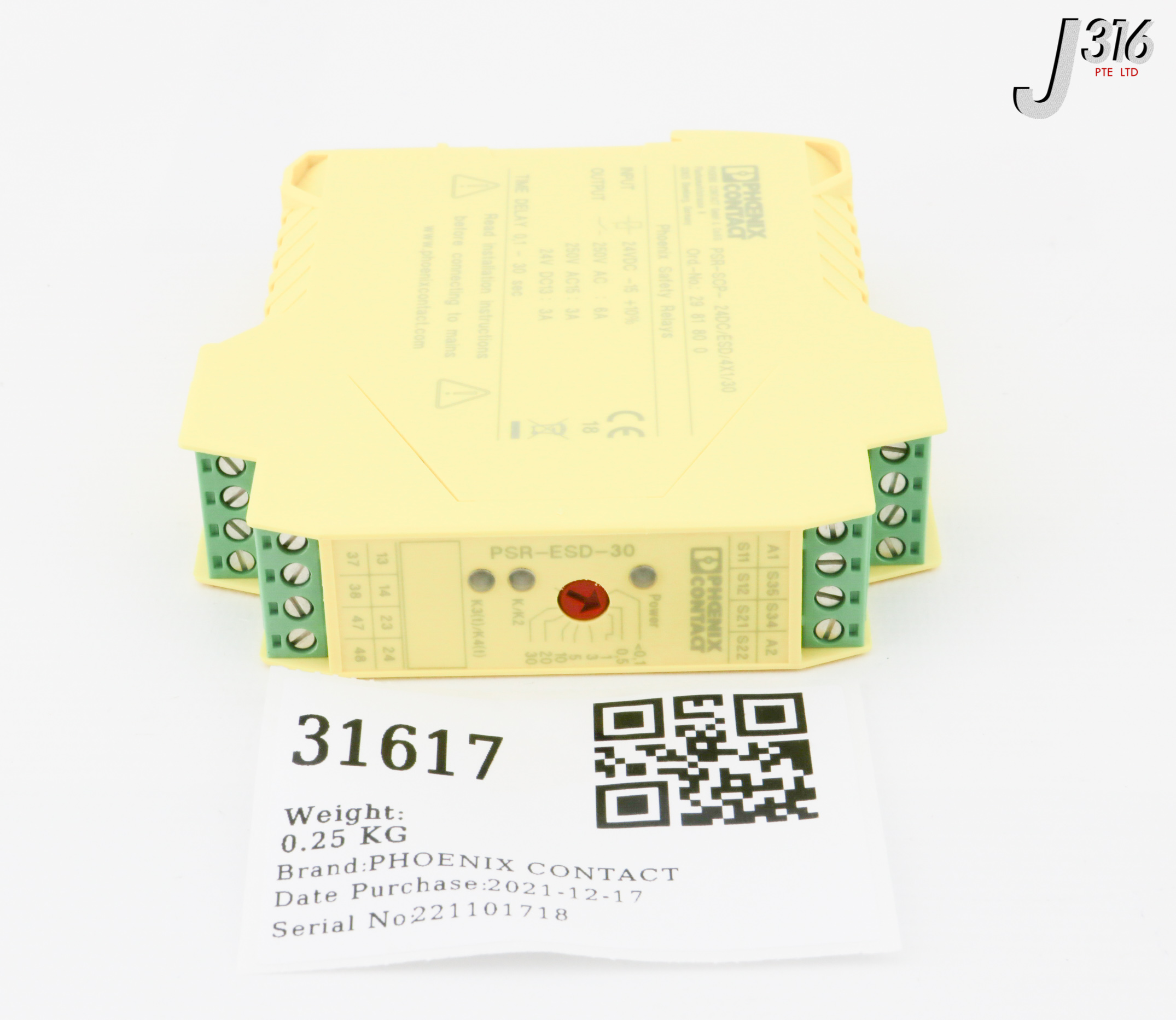 31617 PHOENIX CONTACT SAFETY RELAY, 2981800 (NEW) PSR-SCP-24DC/ESD/4X1 ...